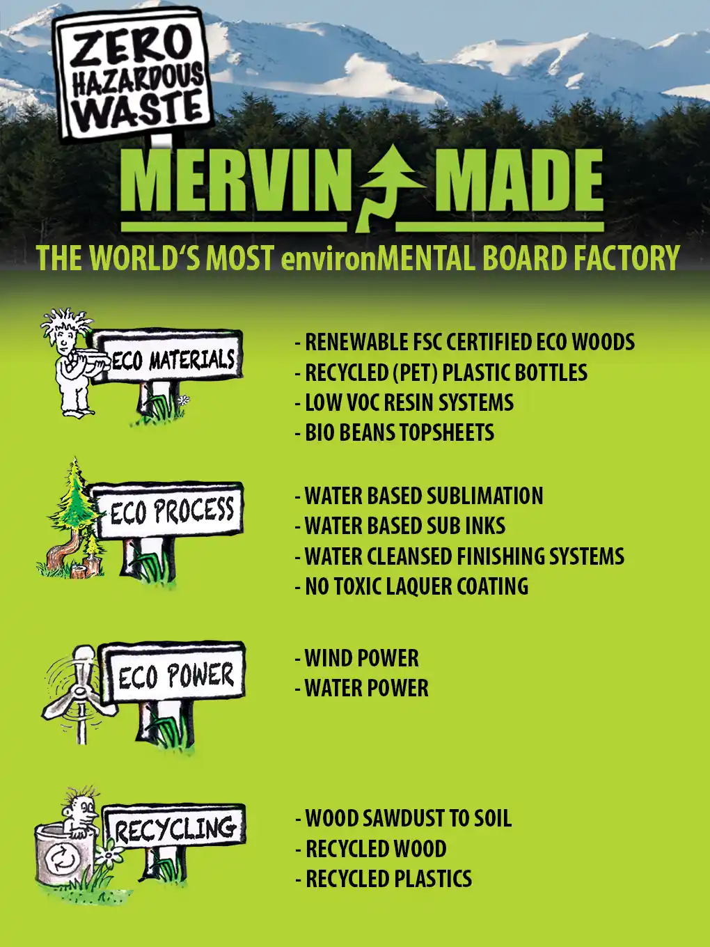 Mervin Hand made snowboards