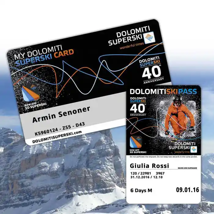Skipass-ticket Skipass Superski Dolomiti